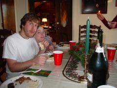 Steve and Jocelyn at the dining room table